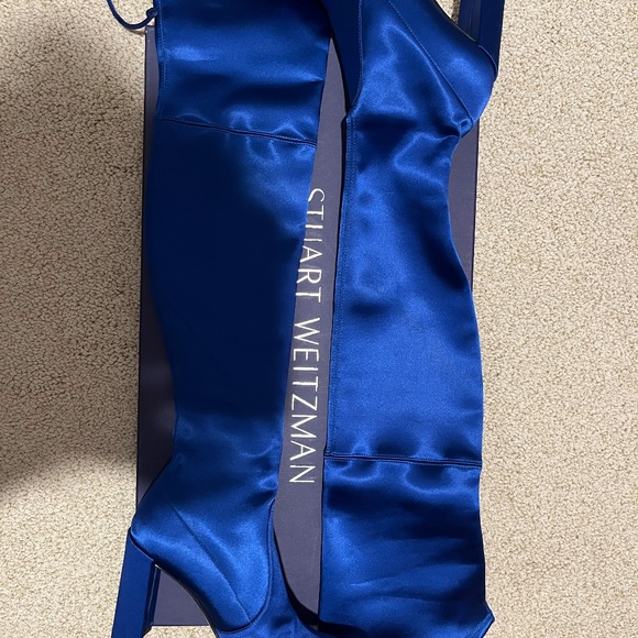 Stuart Weitzman Highchamp Satin Over-the-Knee Boot - Picture 1 of 8